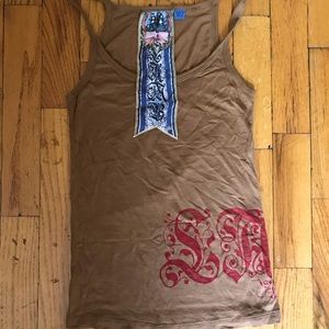 L.a.m.b brown camisole with ‘l.a.m.b’ logo